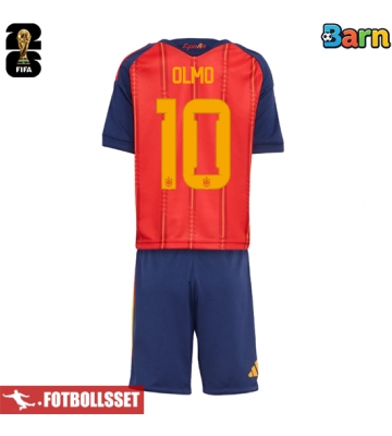 Spanien Dani Olmo #10 Hemmatröja Barn VM 2026 Kortärmad (+ Korta byxor)